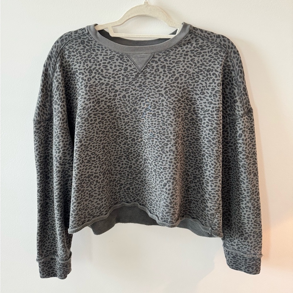 ATM Anthony Thomas Melillo Charcoal Patterned Sweatshirt